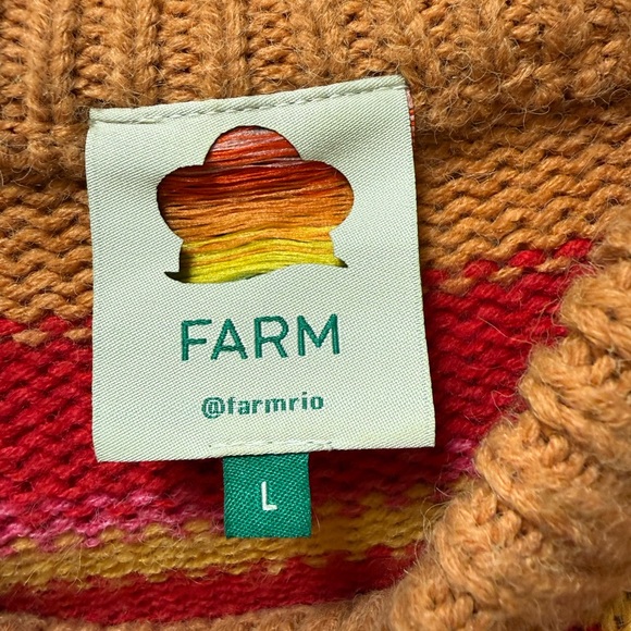 Farm Rio Crochet Cherry Sweater Size L - Picture 5 of 11